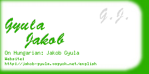 gyula jakob business card